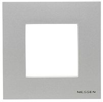 Рамка универсальная ABB Niessen Zenit 1-м. 2 мод. N2271 PL серебро картинка